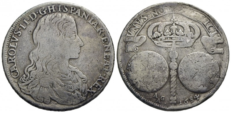 NAPOLI - Carlo II, secondo periodo (1675-1700) - Ducato - 1684 - Busto a d. - R/...