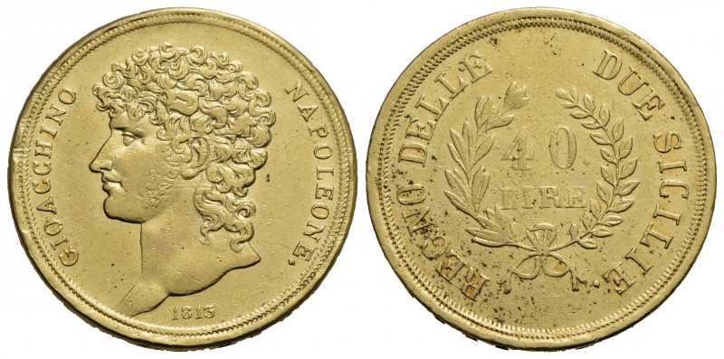 NAPOLI - Gioacchino Murat (secondo periodo, 1811-1815) - 40 Lire - 1813 rami lun...