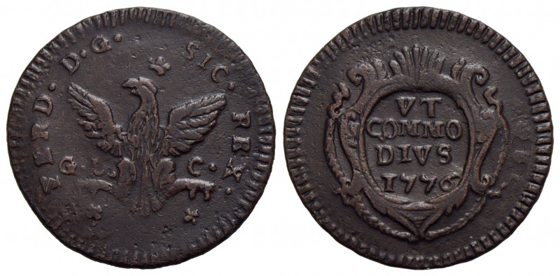 PALERMO - Ferdinando III di Borbone (1759-1816) - Grano - 1776 - CU Spahr 102; M...