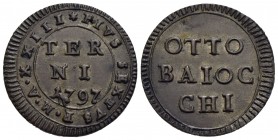TERNI - Pio VI (1775-1799) - 8 Baiocchi - 1797 - MI R CNI 1; Munt. 418 - qFDC