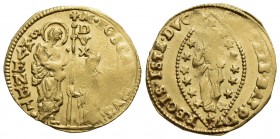 VENEZIA - Marco Foscarini (1762-1763) - Zecchino - (AU g. 3,43) RR Pao. 1 Schiacciatura marginale - BB-SPL