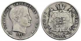 VENEZIA - Napoleone I, Re d'Italia (1805-1814) - Lira - 1812 - AG R Pag. 23; Mont. 33 Puntali aguzzi - BB