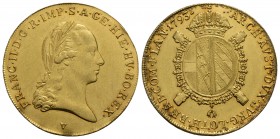 VENEZIA - Francesco I d'Asburgo-Lorena (1815-1835) - Sovrana - 1793 (1823) - AU Pag. 43; Mont. 147 Montatura abilmente rimossa - BB-SPL