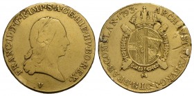 VENEZIA - Francesco I d'Asburgo-Lorena (1815-1835) - Mezzo sovrano - 1793 (1823) - AU RR Pag. 43a; Mont. 148 Montatura rimossa - MB