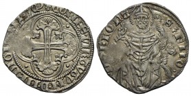 VERONA - Gian Galeazzo Visconti (1387-1402) - Grosso - Croce fiorata - R/ Il Santo seduto - (MI g. 2,4) RR Biaggi 2982 - SPL-FDC