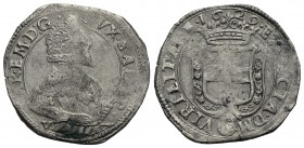 Carlo Emanuele I (1580-1630) - Fiorino - 1629 - Busto corazzato a d. - R/ Scudo semplice coronato col collare attorno - AG R MIR 653b Buona conservazi...