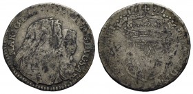 Vittorio Amedeo II (reggenza, 1675-1680) - Mezza lira - 1677 - AG R MIR 839c - MB+