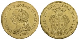 Carlo Emanuele III (1730-1773) - Doppietta sarda - 1768 - AU R Mont. 245 - SPL+