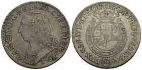 Carlo Emanuele III (1730-1773) - Mezzo scudo - 1758 - AG R Mont. 176 - bel BB
