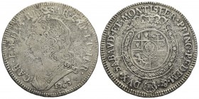 Carlo Emanuele III (1730-1773) - Mezzo scudo - 1763 - AG R Mont. 181 - qBB