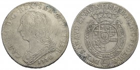 Carlo Emanuele III (1730-1773) - Quarto di scudo - 1770 - AG R Mont. 206 - qBB/BB