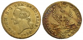 Vittorio Amedeo III (1773-1796) - Mezza doppia - 1786 - AU R Mont. 316 - BB