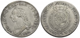 Vittorio Amedeo III (1773-1796) - Mezzo scudo - 1780 - AG R Mont. 341 - BB+