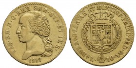 Vittorio Emanuele I (1802-1821) - 20 Lire - 1817 - AU R Pag. 5; Mont. 18 - MB-BB