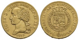 Vittorio Emanuele I (1802-1821) - 20 Lire - 1819 - AU R Pag. 7; Mont. 20 - qBB