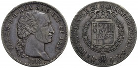 Vittorio Emanuele I (1802-1821) - 5 Lire - 1818 - AG R Pag. 12; Mont. 26 - BB