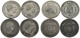 Carlo Felice (1821-1831) - Lira - 1825 G e T, 26 G e T - AG R Lotto di 4 monete - qBB÷BB+