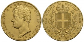 Carlo Alberto (1831-1849) - 100 Lire - 1842 T - AU RR Pag. 154; Mont. 20 Lievemente pulita - qSPL