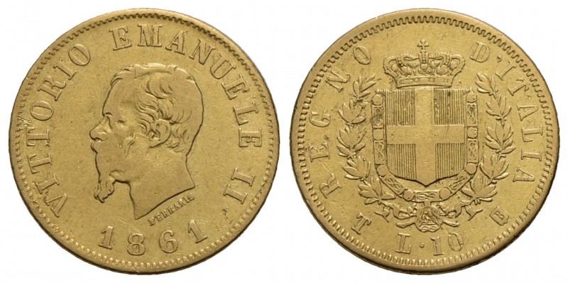 Vittorio Emanuele II Re d'Italia (1861-1878) - 10 Lire - 1861 T - AU RRRR Pag. 4...