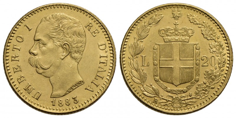 Umberto I (1878-1900) - 20 Lire - 1883 - AU Pag. 579; Mont. 18 - qFDC