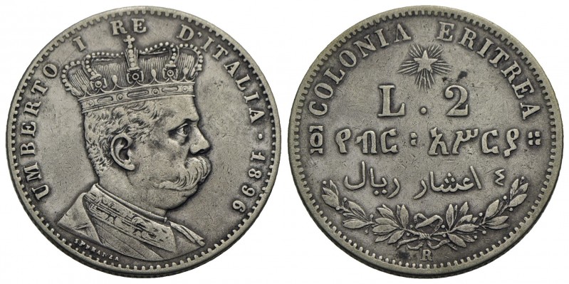 Eritrea - 2 Lire - 1896 - AG R Pag. 633; Mont. 83 - BB+