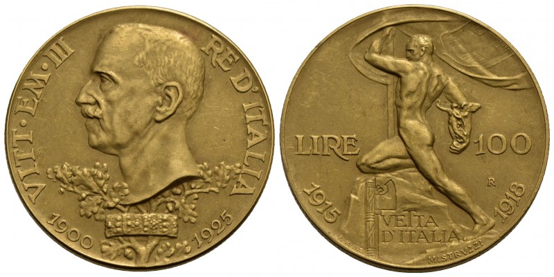 Vittorio Emanuele III (1900-1943) - 100 Lire - 1925 Vetta d'Italia - AU R Pag. 6...