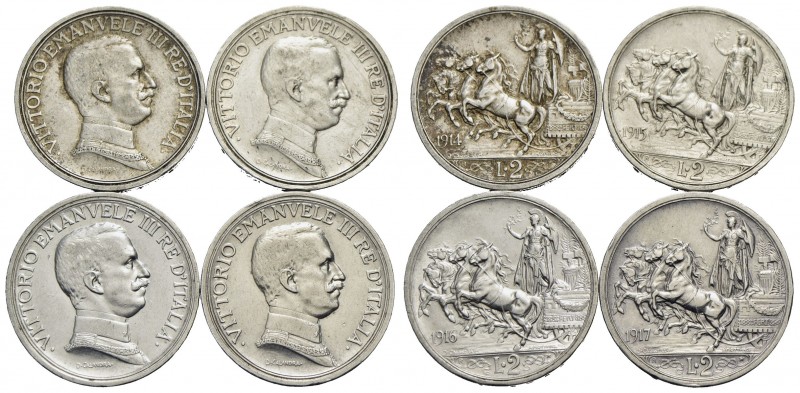 Vittorio Emanuele III (1900-1943) - 2 Lire - 1914÷17 Quadriga Briosa - AG R Pag....