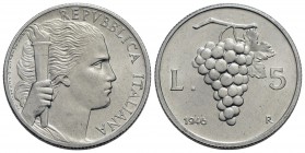Repubblica Italiana (emissioni in lire) (1946-2001) - 5 Lire - 1946 - IT RR Mont. 3 - FDC
