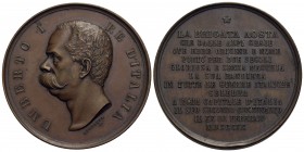 SAVOIA - Umberto I (1878-1900) - Medaglia - 1890 - 200° Anniversario della Brigata Aosta - Testa a s. - R/ Scritta Opus: Speranza Ø: 59 mm. - (AE g. 1...