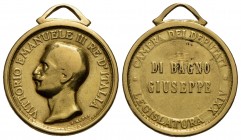 SAVOIA - Vittorio Emanuele III (1900-1943) - Medaglia 1913 - XXIV Legislatura - Testa s s. /R DI BAGNO GIUSEPPE RRR (AU g. 7,2)Giuseppe Guidi di Bagno...