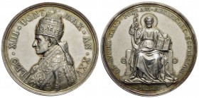 PAPALI - Leone XIII (1878-1903) - Medaglia - A. XXV - AG Mont. 51 Con triregno Eccezionale - FDC