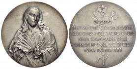RELIGIOSE - Medaglia - 1922 - Consacrazione Chiesa del Sacro Cuore - Busto di Gesù - R/ Scritta Opus: Johnson Ø: 50 mm. - AG - FDC
