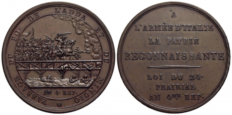 NAPOLEONICHE - Napoleone Bonaparte Generale - Medaglia - 1796 - Passaggio del Po...