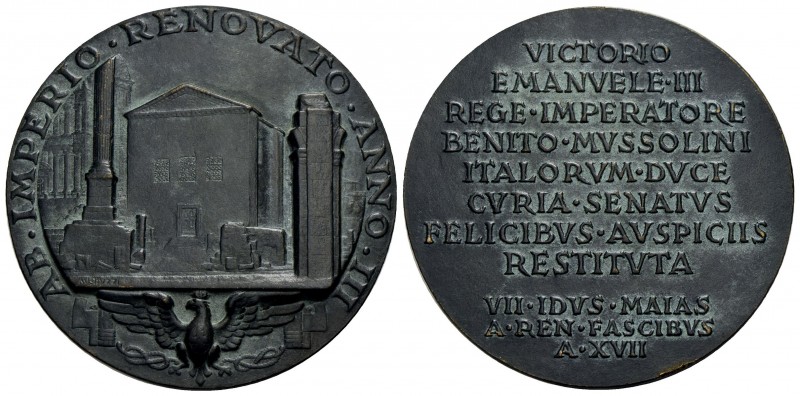 FASCISTE - Medaglia - 1939 A. XVII - Curia Iulia - Vista dei Fori Imperiali - R/...