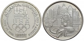 U.S.A. - Medaglia - 1996 - Olimpiadi Atlanta Ø: 39 mm. - (AG g. 31,1) Proof Basketball - In confezione originale Edizione limitata - FDC