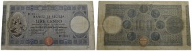 SICILIA - Banco di Sicilia - Biglietti al portatore (1866-1867) - 100 Lire - 18/05/1915 - R Gav. 285 Riccio/Barresi Forellini e pieghe - Pressata - BB