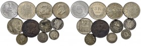 Estere - AUSTRIA - 5 scellini 1952 A (FDC), 2 scell. 1928-1929 e Svizzera 5 Fr. 1982 (Gottardo FDC) e altre due monete, assieme a Francia (5) - Lotto ...