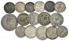 Estere - GRAN BRETAGNA - Lotto di 16 monete in Ag. Sud Africa e Canada - MB÷SPL