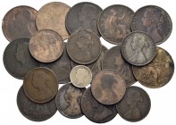 Estere - GRAN BRETAGNA - Lotto di 20 monete, quasi tutte della Regina Vittoria - Varie