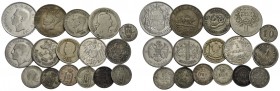 Estere - Lotto di 16 monete in argento - Varie