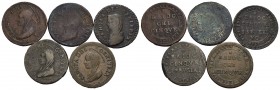 Zecche Italiane - Lotto di 5 monete - Varie