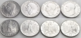 Savoia - Vittorio Emanuele III (1900-1943) - Lira 1940 XVIII (magn.), 1941 XIX, 1942 XX (2 di cui una FDC eccezionale) - Lotto di 4 monete - qFDC÷FDC