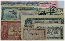 Cartamoneta-Estera - Lotto 9 banconote Europa - - MB÷SPL