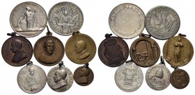 Medaglie - Lotto di 8 medaglie di modulo medio-piccolo - Varie