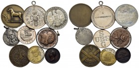 Medaglie - Lotto di 9 medaglie di modulo medio-piccolo - Varie