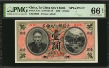 CHINA--EMPIRE

(t) CHINA--EMPIRE. Ta-Ching Government Bank. 1 Dollar, 1909. P-A76s. Specimen. PMG Gem Uncirculated 66 EPQ.

(S/M#T10-31). Printed ...