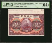 CHINA--REPUBLIC

(t) CHINA--REPUBLIC. Bank of Communications. 10 Dollars, 1913. P-111As. Specimen. PMG Choice Uncirculated 64 EPQ.

(S/M#C126-40)....
