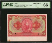 CHINA--REPUBLIC

CHINA--REPUBLIC. National Commercial Bank Ltd. 5 Yuan, 1923. P-518s. Specimen. PMG Gem Uncirculated 66 EPQ.

(S/M#C22-2). Specime...