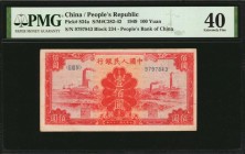 CHINA--PEOPLE'S REPUBLIC

(t) CHINA--PEOPLE'S REPUBLIC. People's Bank of China. 100 Yuan, 1949. P-834a. PMG Extremely Fine 40.

(S/M#C282-43). Blo...