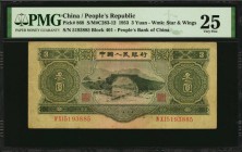 CHINA--PEOPLE'S REPUBLIC

CHINA--PEOPLE'S REPUBLIC. People's Bank of China. 3 Yuan, 1953. P-868. PMG Very Fine 25.

(S/M#C282-12). Block 401. Wate...